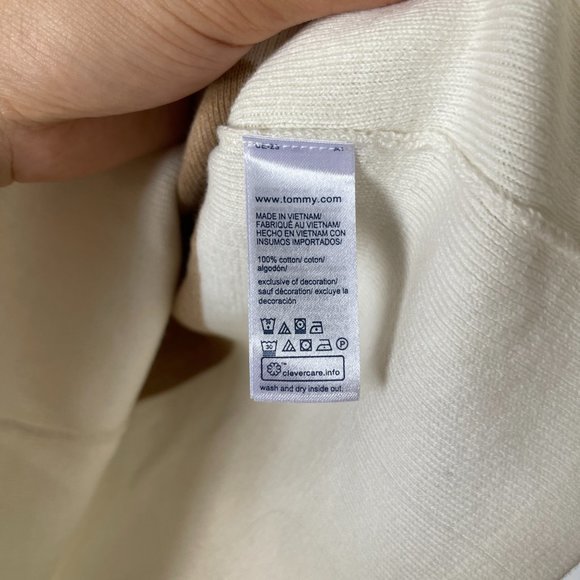 NWT Tommy Hilfiger Essential Stripe Square Neck Sweater In Black Size S - Picture 6 of 6